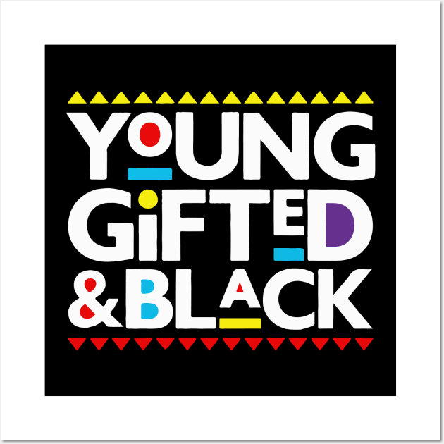 Young Gifted And Black Dashiki Black History Month Gift Wall Art by BadDesignCo